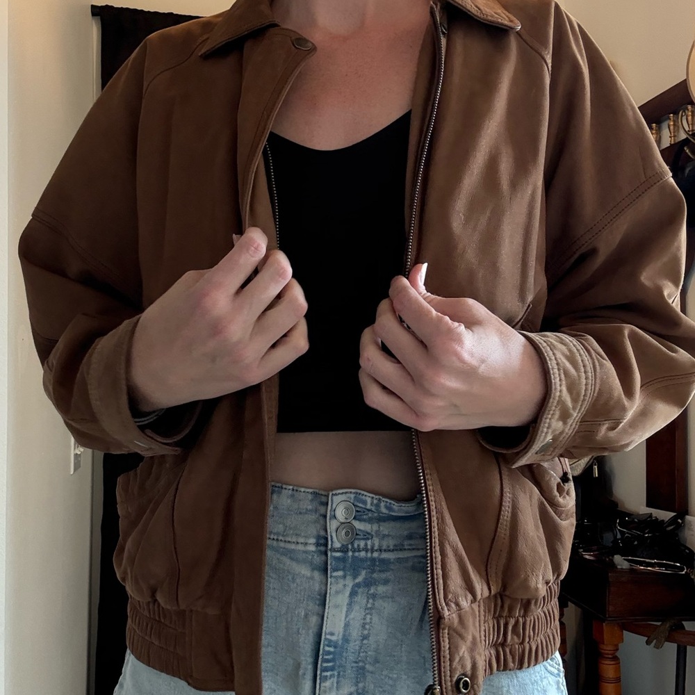 Brown Leather Vintage Midnight Oil Jacket